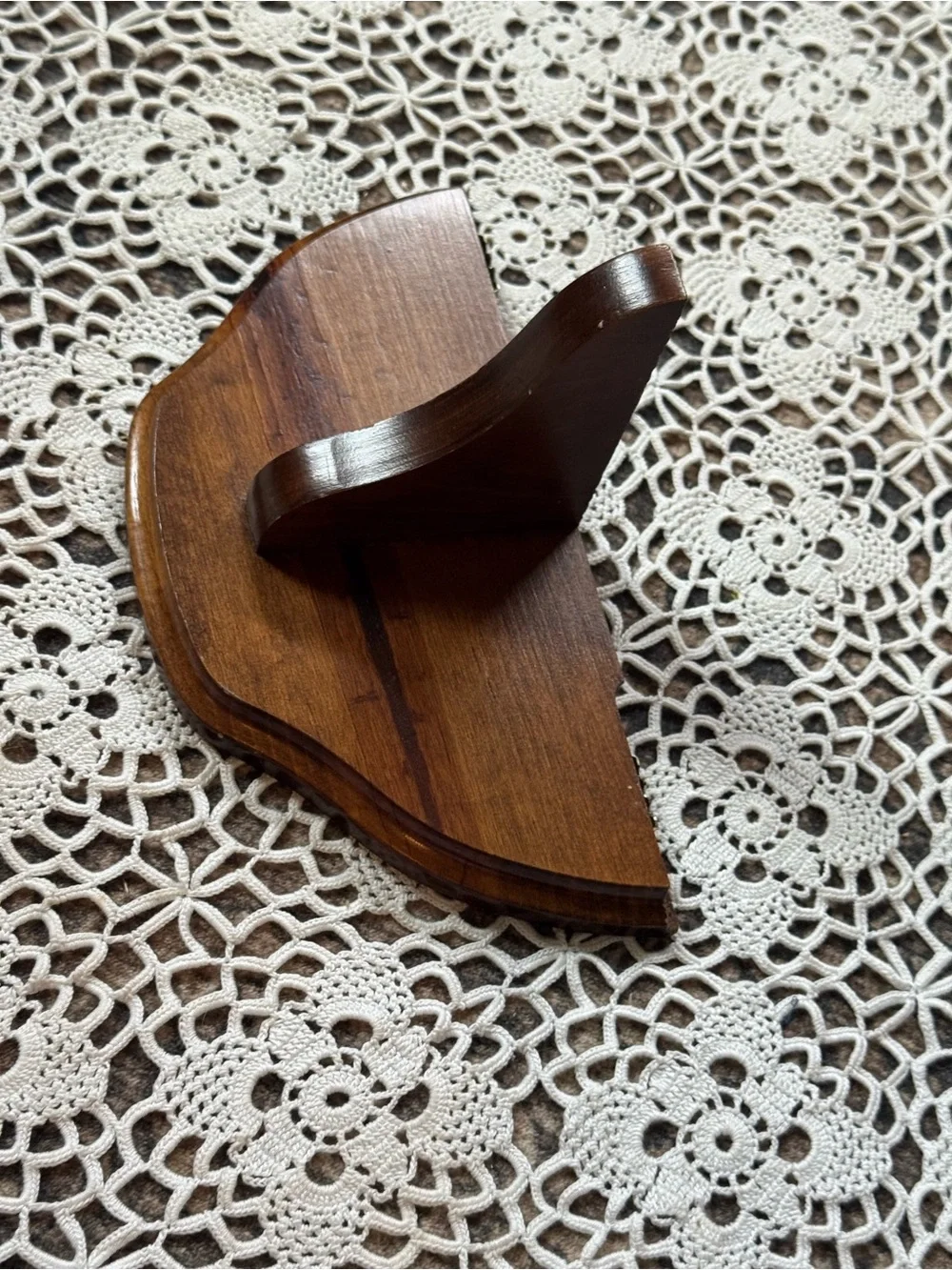 Vintage Wood Corner Wall Shelf | Small Rustic Display Shelf Farmhouse Decor